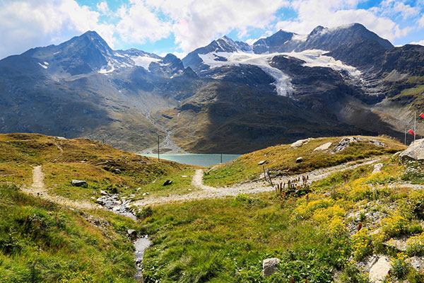 De Berninapas in Zwitserland en Italië