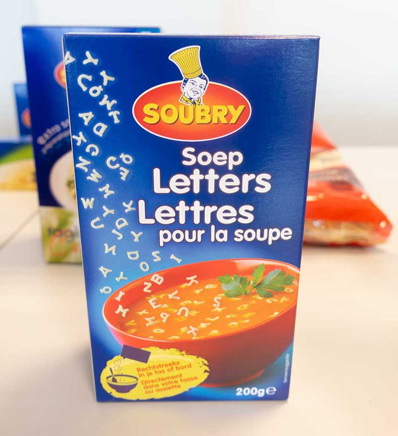 Lettertjes voor in de soep Soubry
